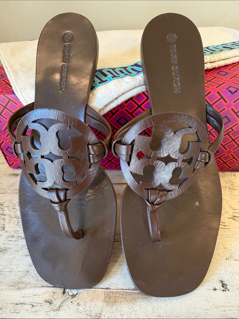 🤎 Tory Burch Miller Square Toe Sandals